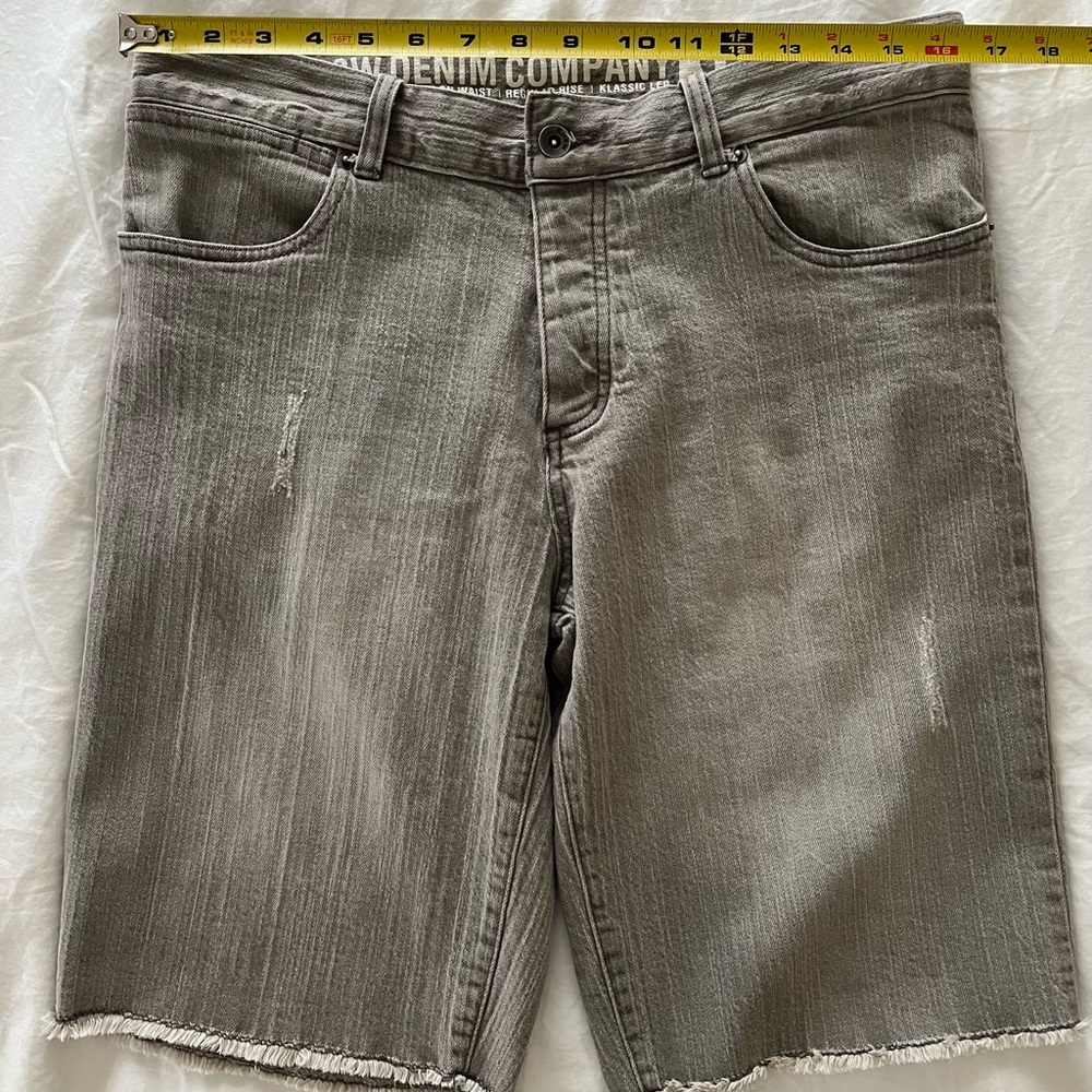 KR3W Grey Denim Shorts